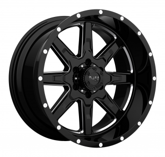 TUFF - T15 Gloss Black with Milled Spokes