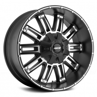 MKW OFF-ROAD - M80 Satin Black with Machined Face and Groove