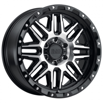BLACK RHINO - ALAMO Gloss Black with Machined Face & Stainless Bolts